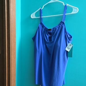 Blue Women's Tankini Swim Top